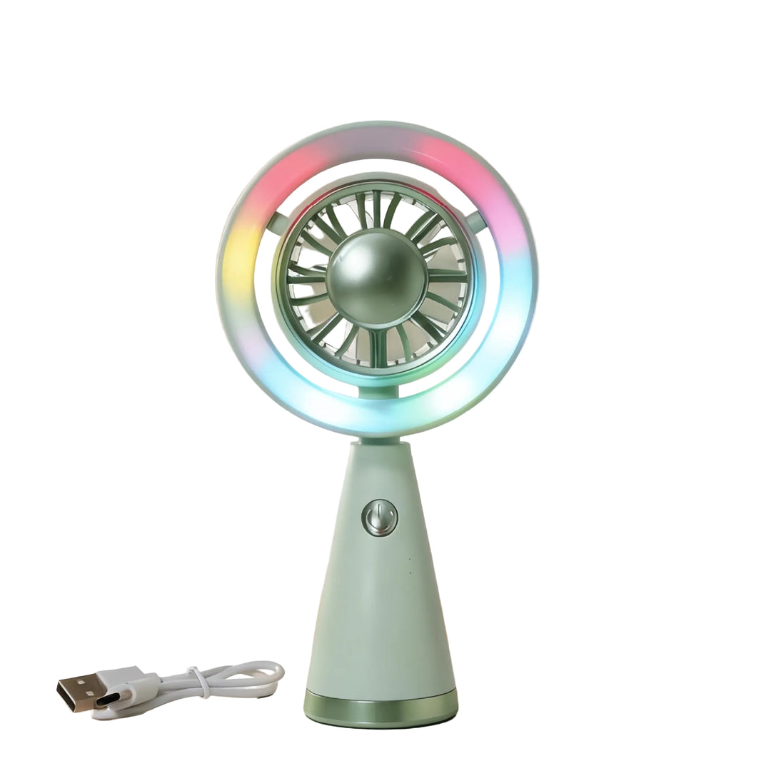 Bærbar Håndvifte med RGB-belysning for Kvinner 0