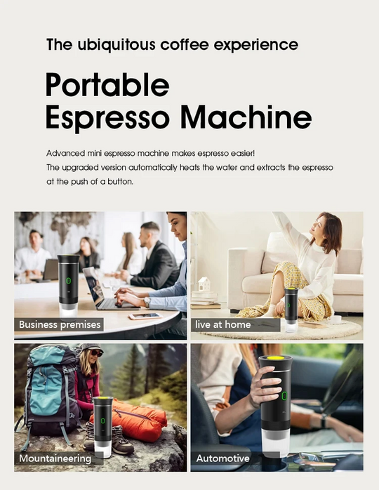 Bærbar Kaffemaskin Kompakt Med Trådløs Drift 5