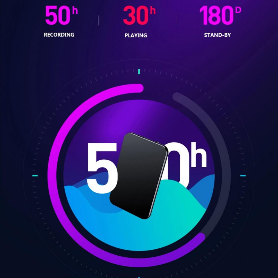 Bærbar Mini Stemmeopptaker 64GB Med Lang Opptakstid 2