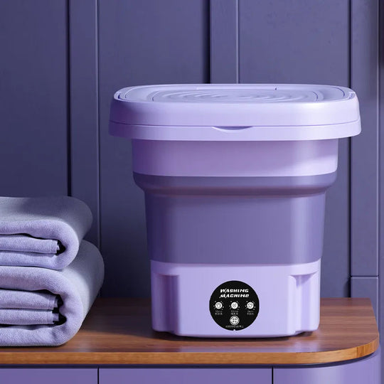 Bærbar Mini Vaskemaskin Sammenleggbar 8L 9