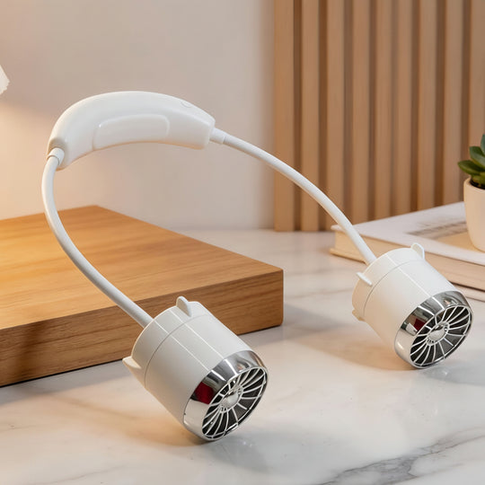 Bærbar Nakkevifte for Kvinner med Justerbare Viftehoder 8
