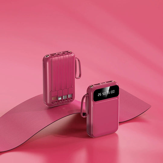 Bærbar Powerbank 20000mAh med LED-skjerm og Flere USB-porter Nødlader 0