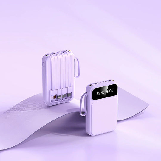 Bærbar Powerbank 20000mAh med LED-skjerm og Flere USB-porter Nødlader 10