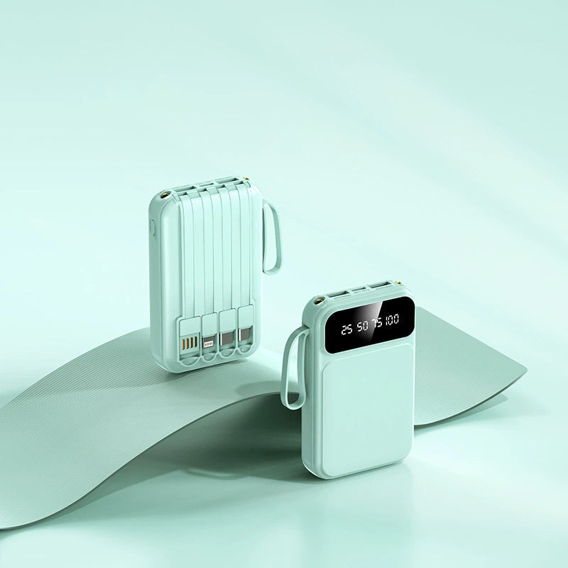 Bærbar Powerbank 20000mAh med LED-skjerm og Flere USB-porter Nødlader 5