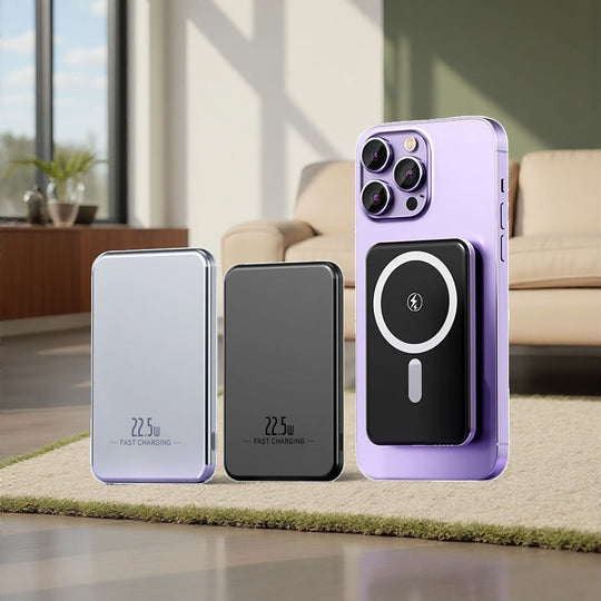 Bærbar Powerbank 20000mAh med Magnetisk Tilkobling og LED-Skjerm Nødlader 1