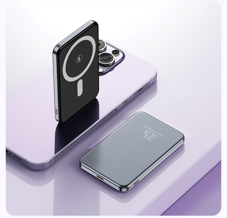 Bærbar Powerbank 20000mAh med Magnetisk Tilkobling og LED-Skjerm Nødlader 4