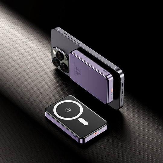 Bærbar Powerbank 20000mAh med Magnetisk Tilkobling og LED-Skjerm Nødlader 5