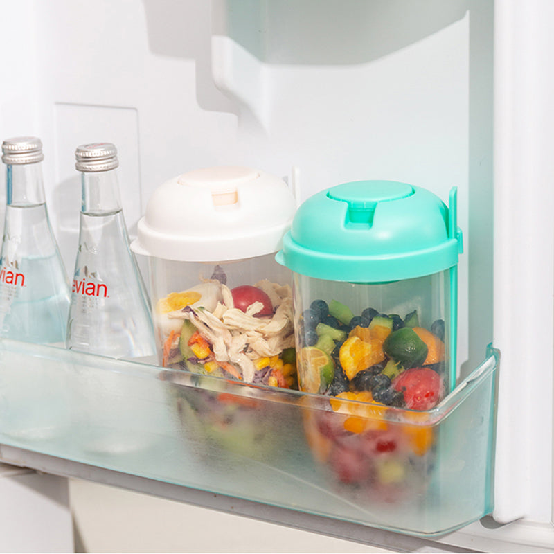 Bærbar Salatbeholder med Gaffel og Dressingholdere 1000ml 2