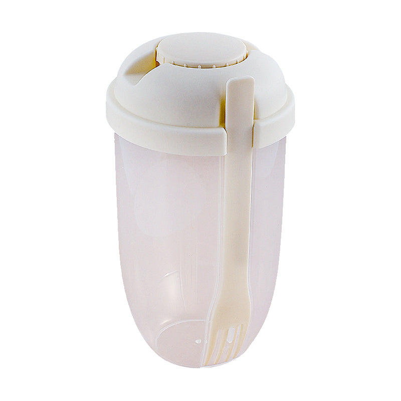 Bærbar Salatbeholder med Gaffel og Dressingholdere 1000ml 8