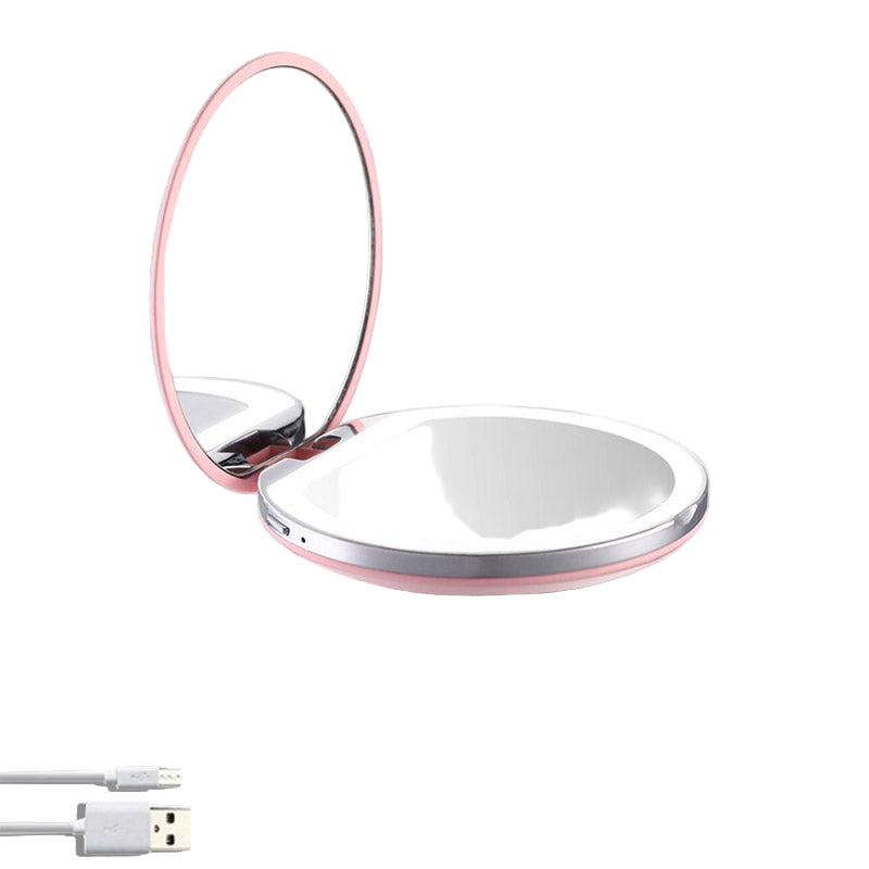 Bærbart LED Speil med Innebygd Belysning 0