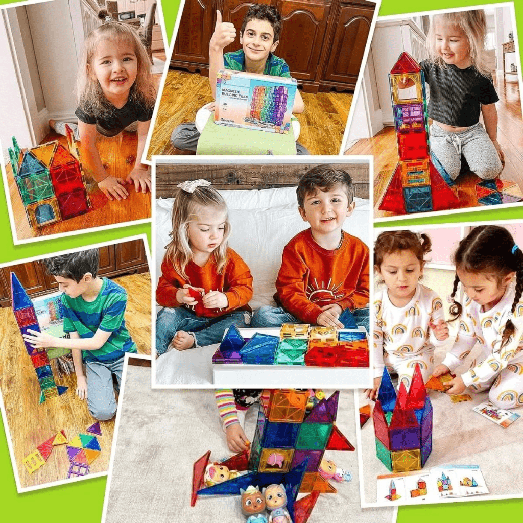 Barnas Magnetiske Byggesett i Montessori-Stil 2