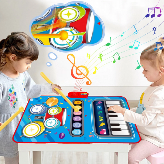 Barnas Musikalske Lekematte Med Piano og Trommer 2