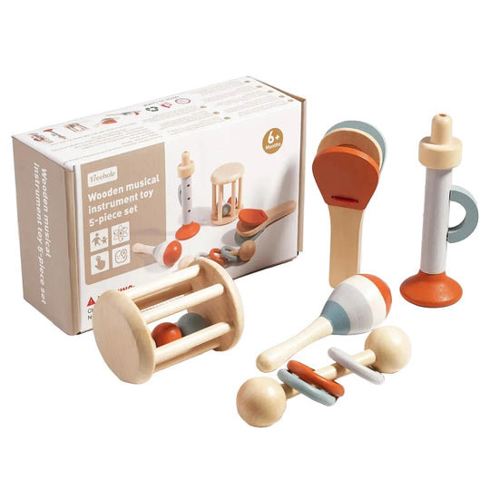 Barnas Musikkinstrumentsett i Tre - Montessori Inspirert 0
