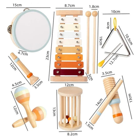 Barnas Musikkinstrumentsett i Tre - Montessori Inspirert 2