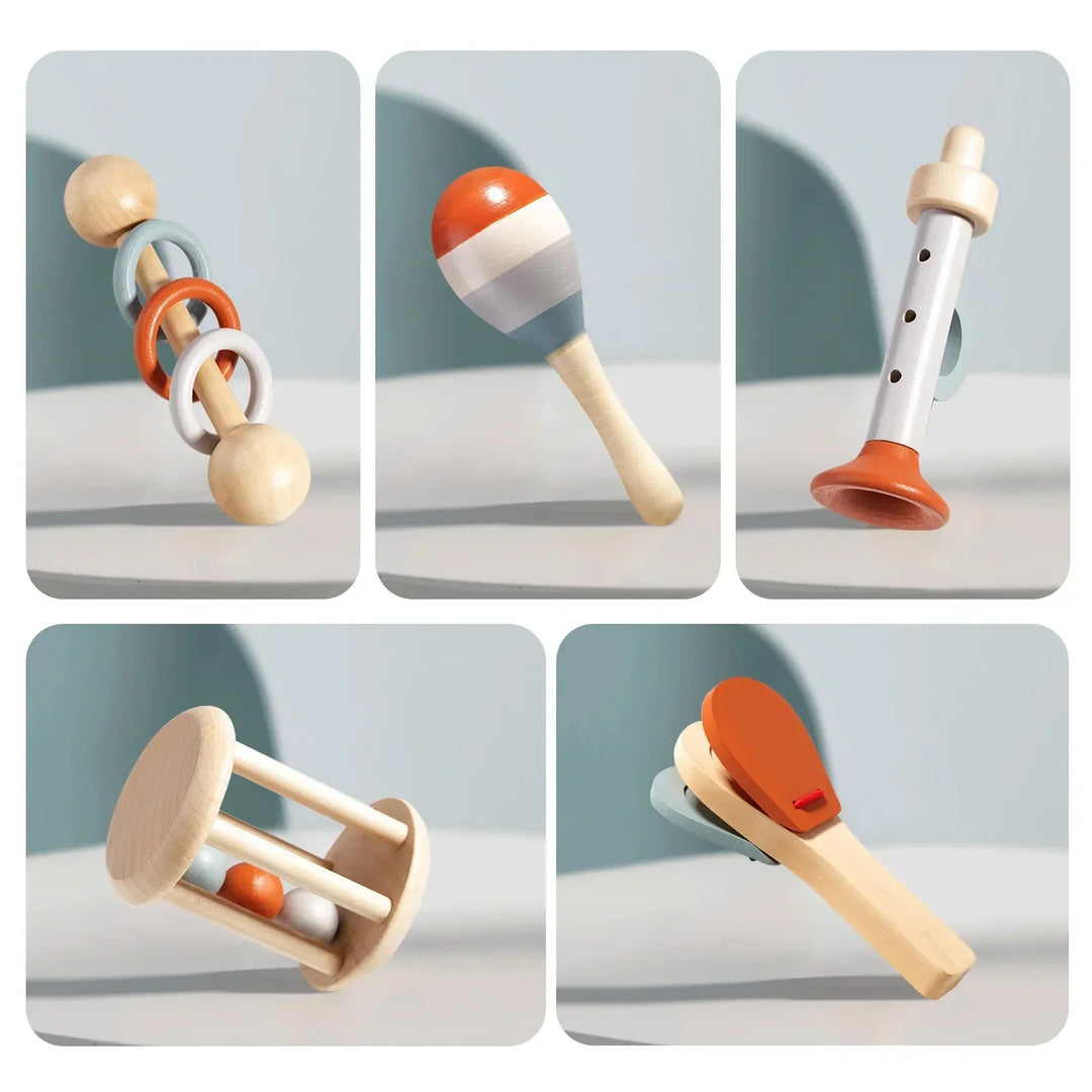 Barnas Musikkinstrumentsett i Tre - Montessori Inspirert 3
