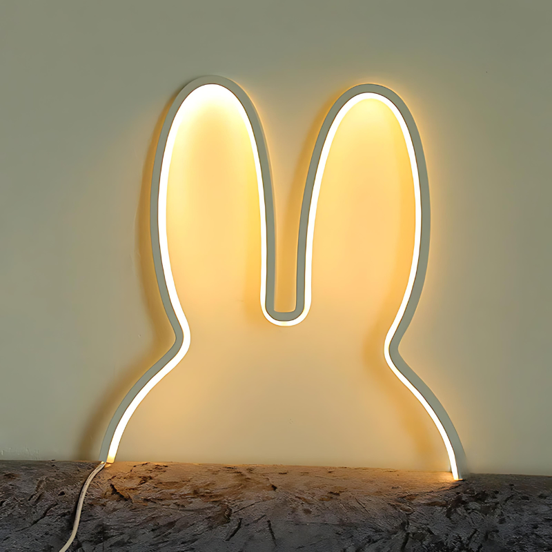 Barnas Nattlampe Kanin LED - Koselig Nattlampe for Barn med Mykt Lys 2