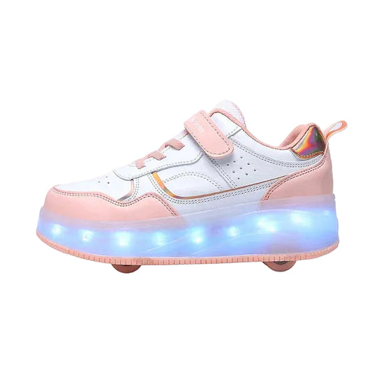 Barnas Rulleskøyter med LED Lys og Ortopedisk Design 0