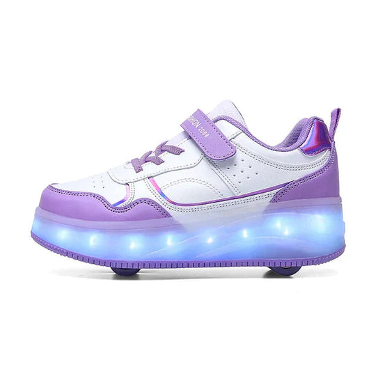 Barnas Rulleskøyter med LED Lys og Ortopedisk Design 1