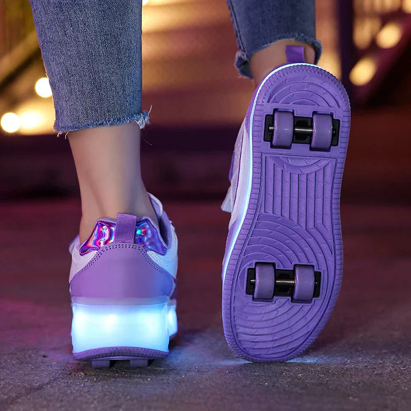 Barnas Rulleskøyter med LED Lys og Ortopedisk Design 3
