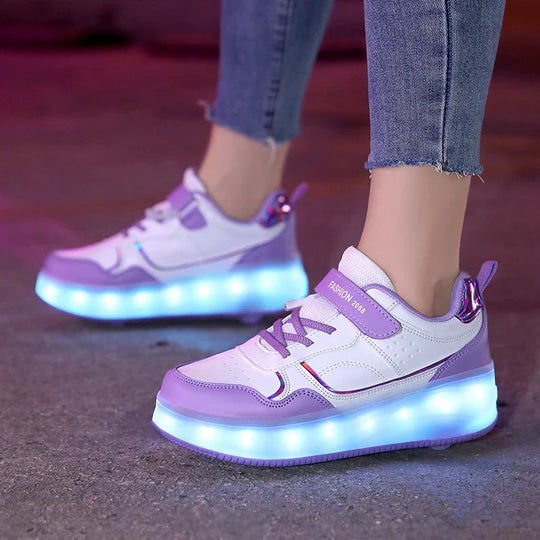Barnas Rulleskøyter med LED Lys og Ortopedisk Design 5