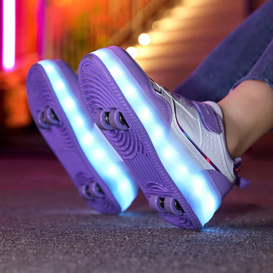 Barnas Rulleskøyter med LED Lys og Ortopedisk Design 7