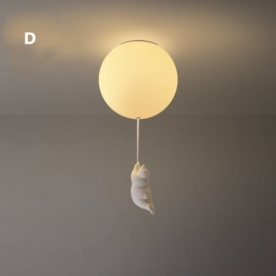 Barnas Taklampe Bjørn med Ballong Moderne Design for Stue 10