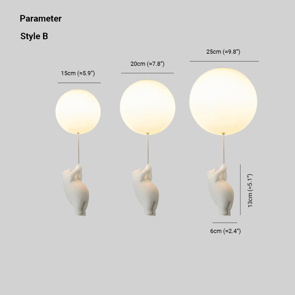 Barnas Taklampe med Bjørn og Ballong 5