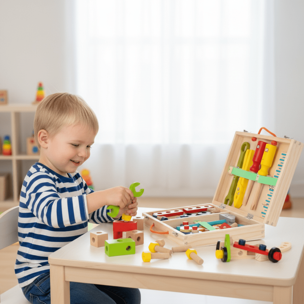 Barnas Verktøykasse i Tre for Byggeferdigheter 1