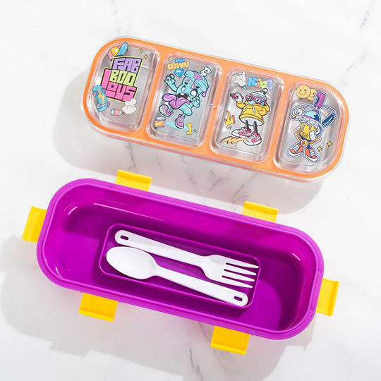Barnematboks Med Flere Rom Hai-Design Funksjonell Matboks For Skole Og Utflukter 2