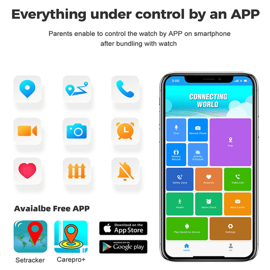 Barnesikkerhetsklokke med 4G-teknologi og GPS 7