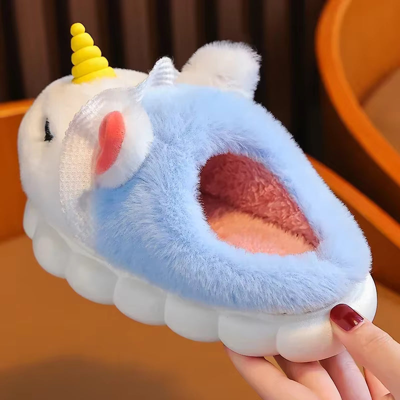 Barnetøfler med Enhjørning Design 4