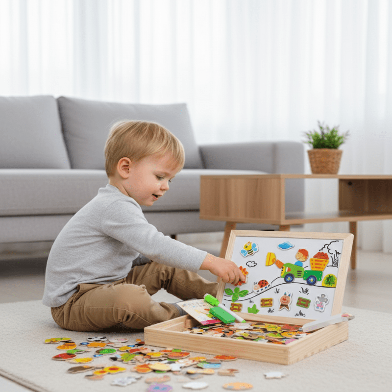 Barns 2-i-1 Tegnebrett med Magnettavle 1