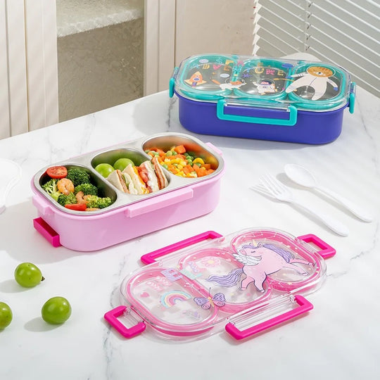 Barns Bento-matboks med romtema og flere rom 1
