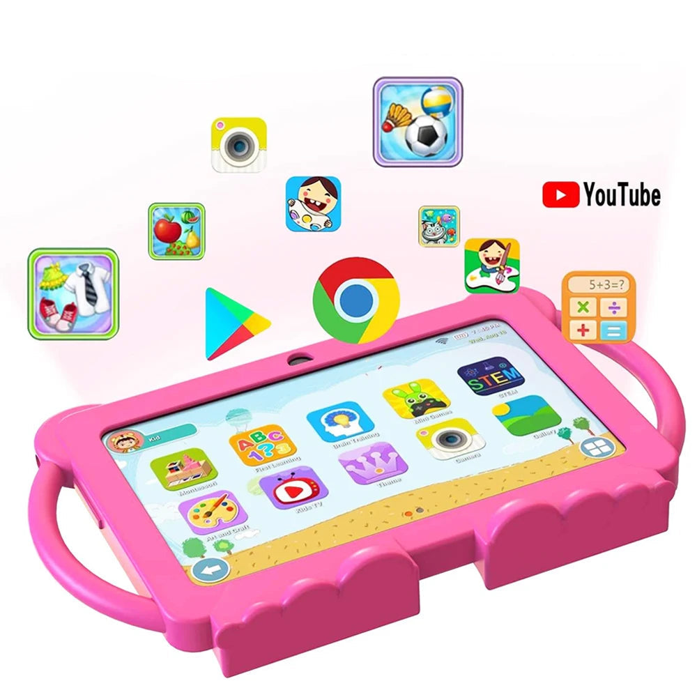 Barns Læringstablett 7 Tommer Android 12 med 32GB Minne 2
