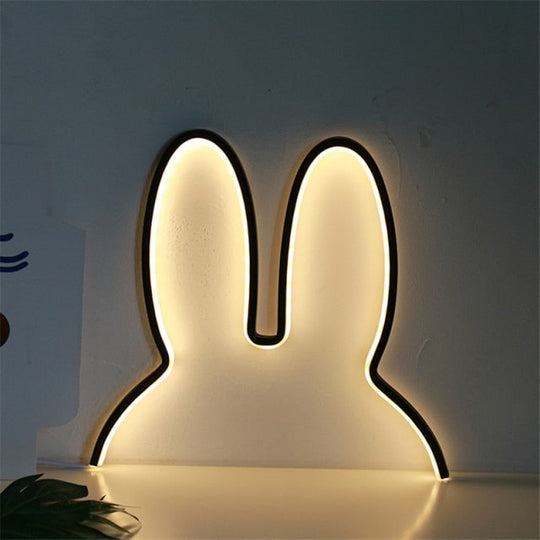 Barns Nattlampe Kanin Moderne Design Koselig Atmosfære 9