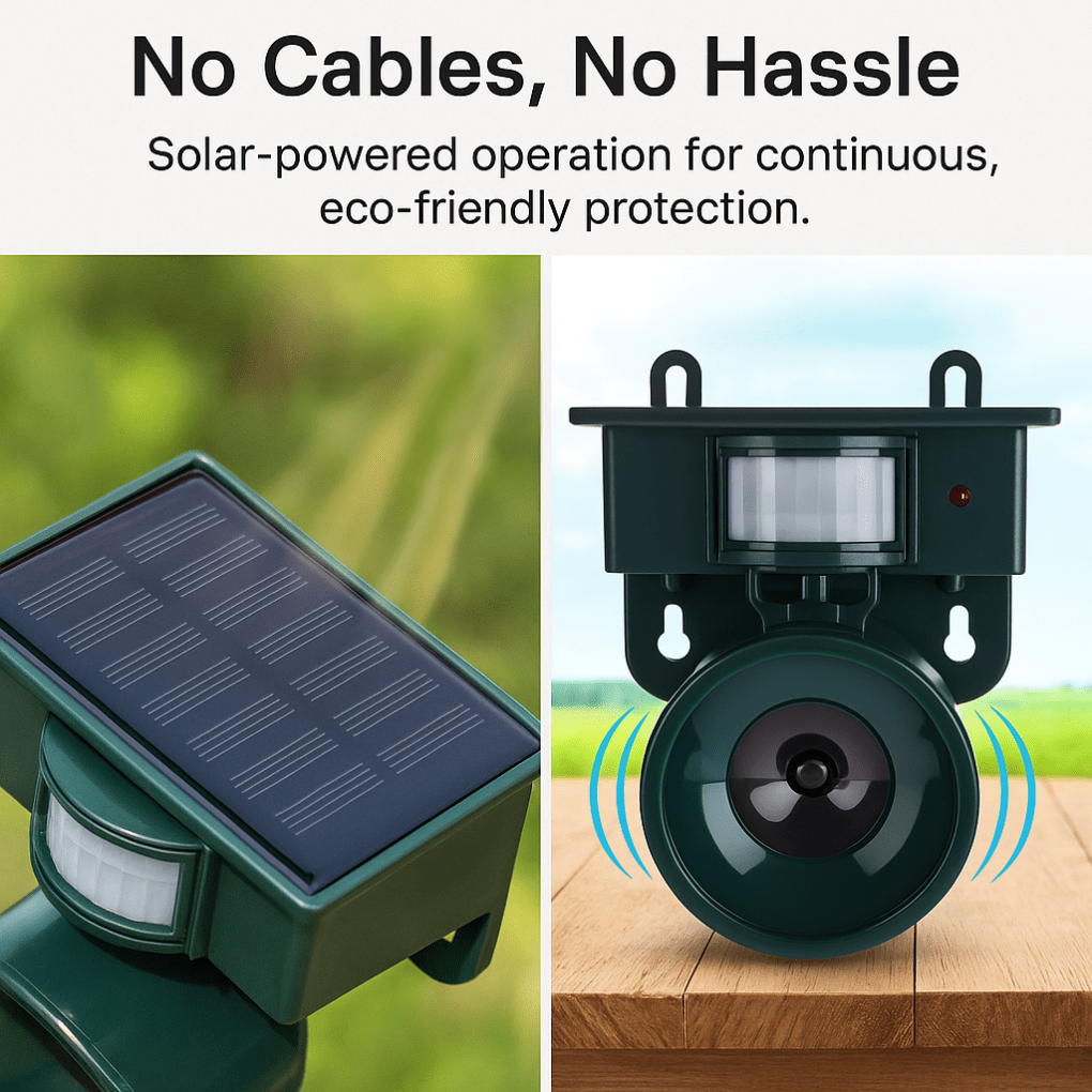 Bevegelsesdetektor for fugleavvisning 6