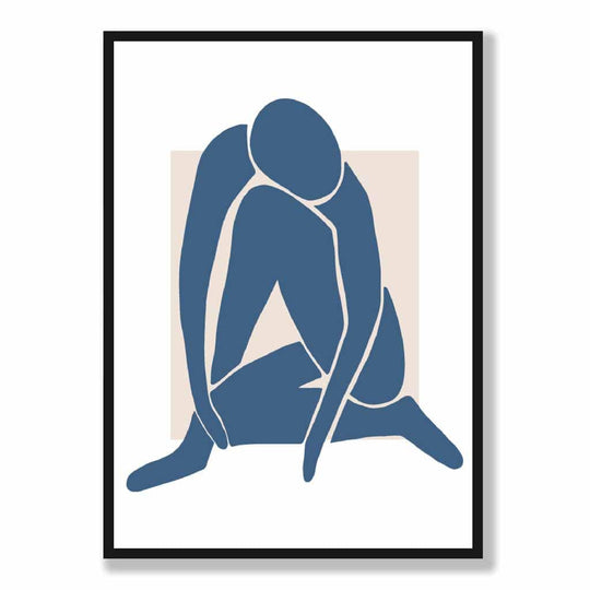 Blå Veggkunsttrykk Inspirert av Matisse 0