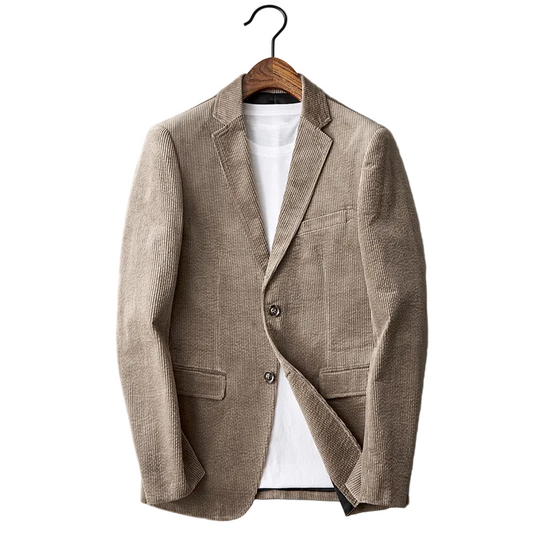 Blazer Homme Velours Côtelé Décontracté 0