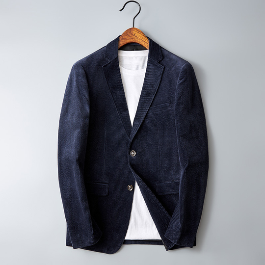 Blazer Homme Velours Côtelé Décontracté 5