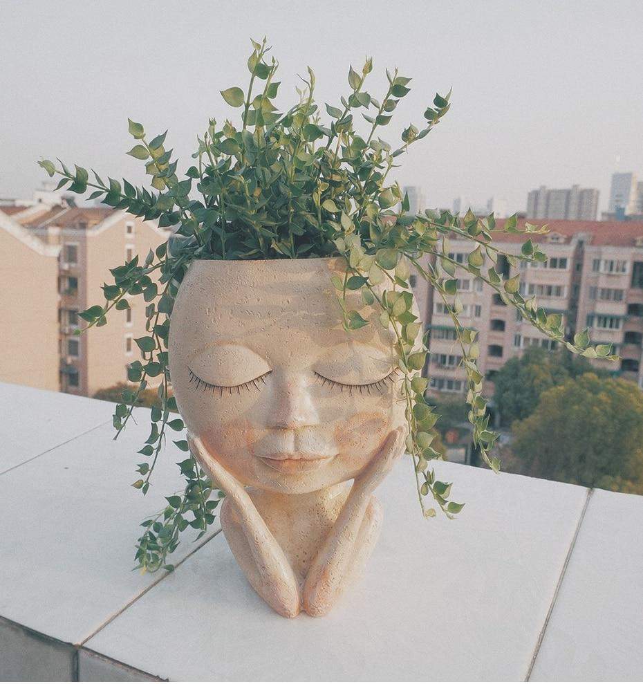 Blomsterpotte med Ansikt for Hjemmet 5