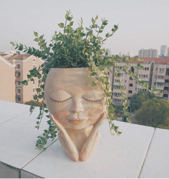 Blomsterpotte med Ansikt for Hjemmet 5