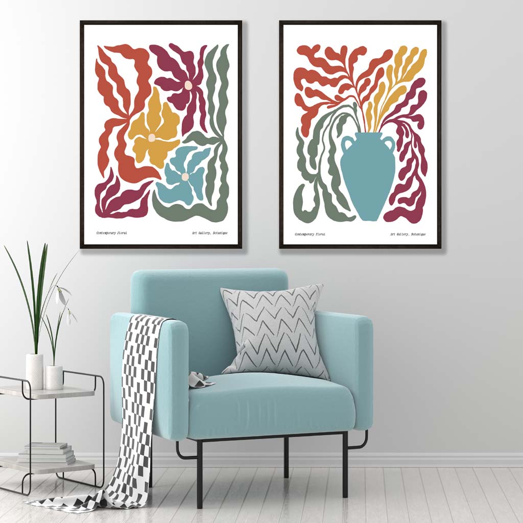 Boho Kunsttrykk Sett med 2 Motiver 1