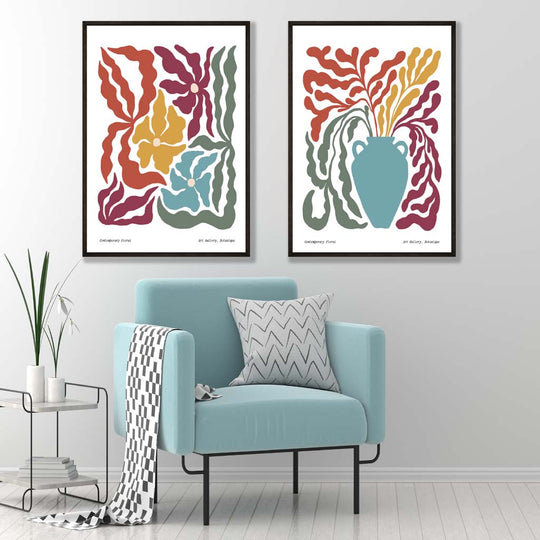 Boho Kunsttrykk Sett med 2 Motiver 1