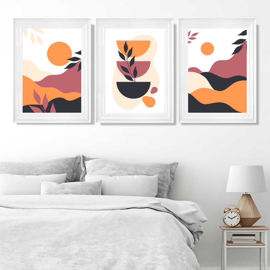 Boho Kunsttrykk Sett med 3 Stykker Fargerik Decor 1