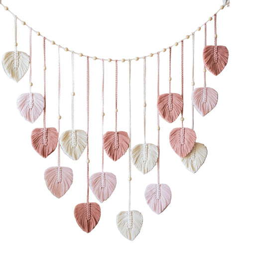 Boho Macrame Leaves Garland for Home Decor 0