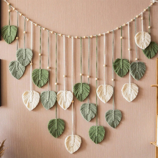 Boho Macrame Leaves Garland for Home Decor 1