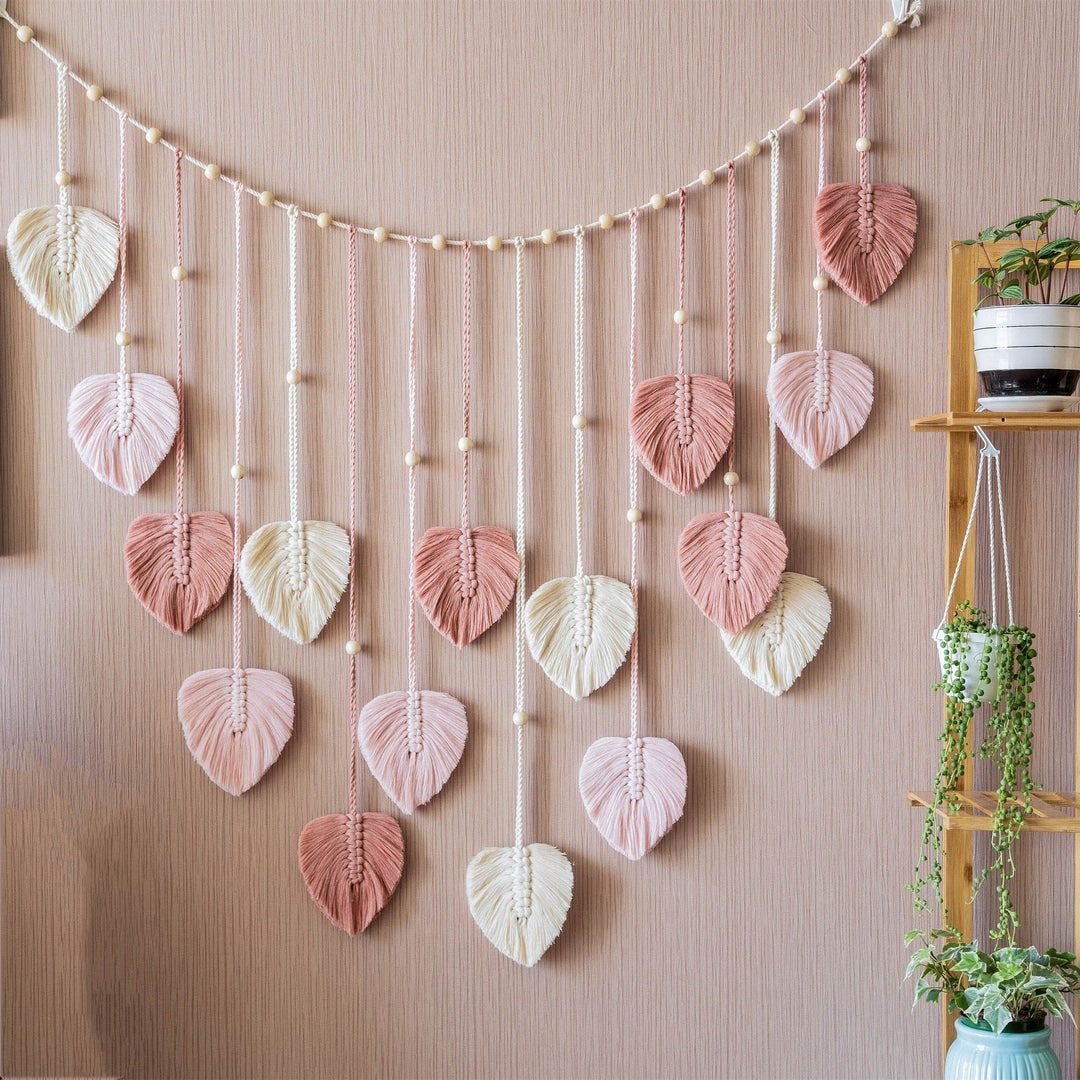 Boho Macrame Leaves Garland for Home Decor 2