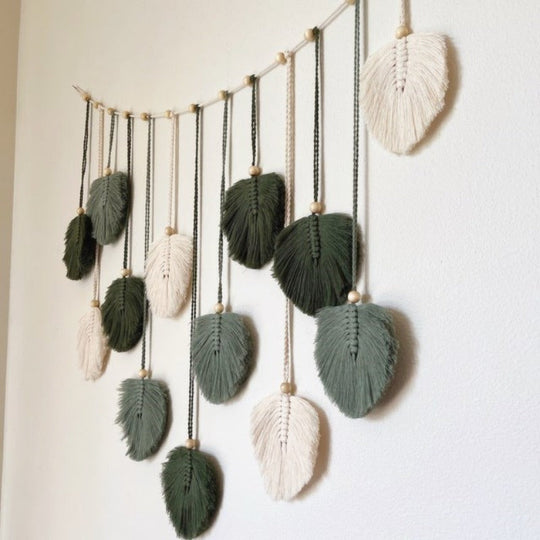 Boho Macrame Leaves Garland for Home Decor 4