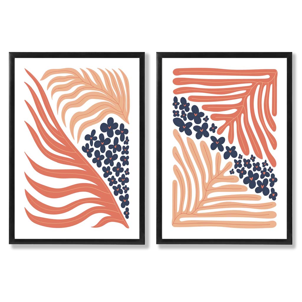 Boho Rammesett med Fargerike Kunsttrykk til Innredning 0