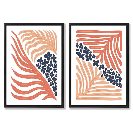 Boho Rammesett med Fargerike Kunsttrykk til Innredning 0